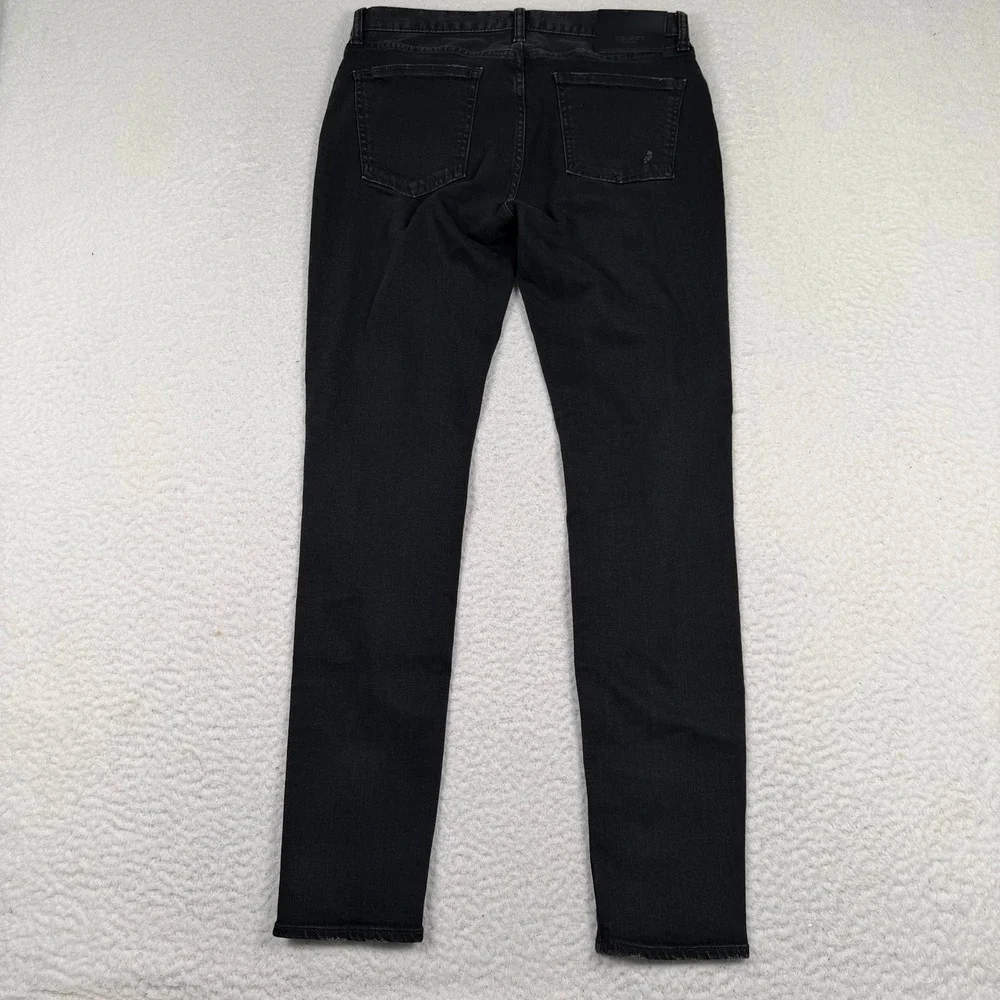 Moussy Vintage Ithan Jeans Women‎ 27 Black Distressed Skinny Japan Split Hem